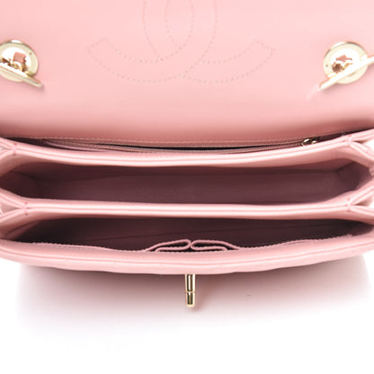 Chanel Lambskin Chevron Quilted Small Trendy CC Dual Handle Flap Bag Light Pink 5 of 11
