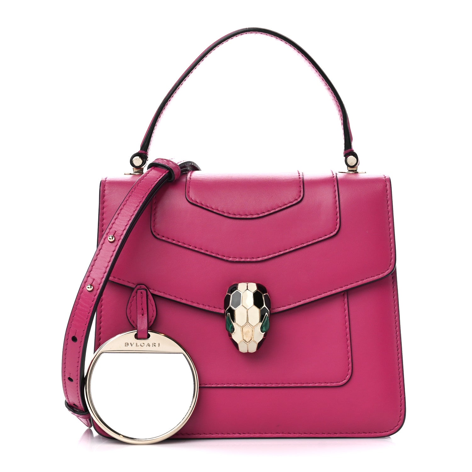 Bulgari Calfskin Serpenti Forever Top Handle Pink 1 of 11