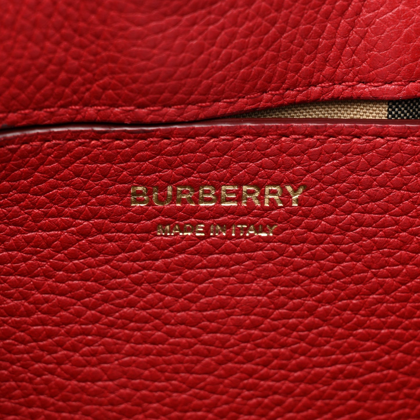 Calfskin Vintage Check Note Crossbody Bag Carmine Red