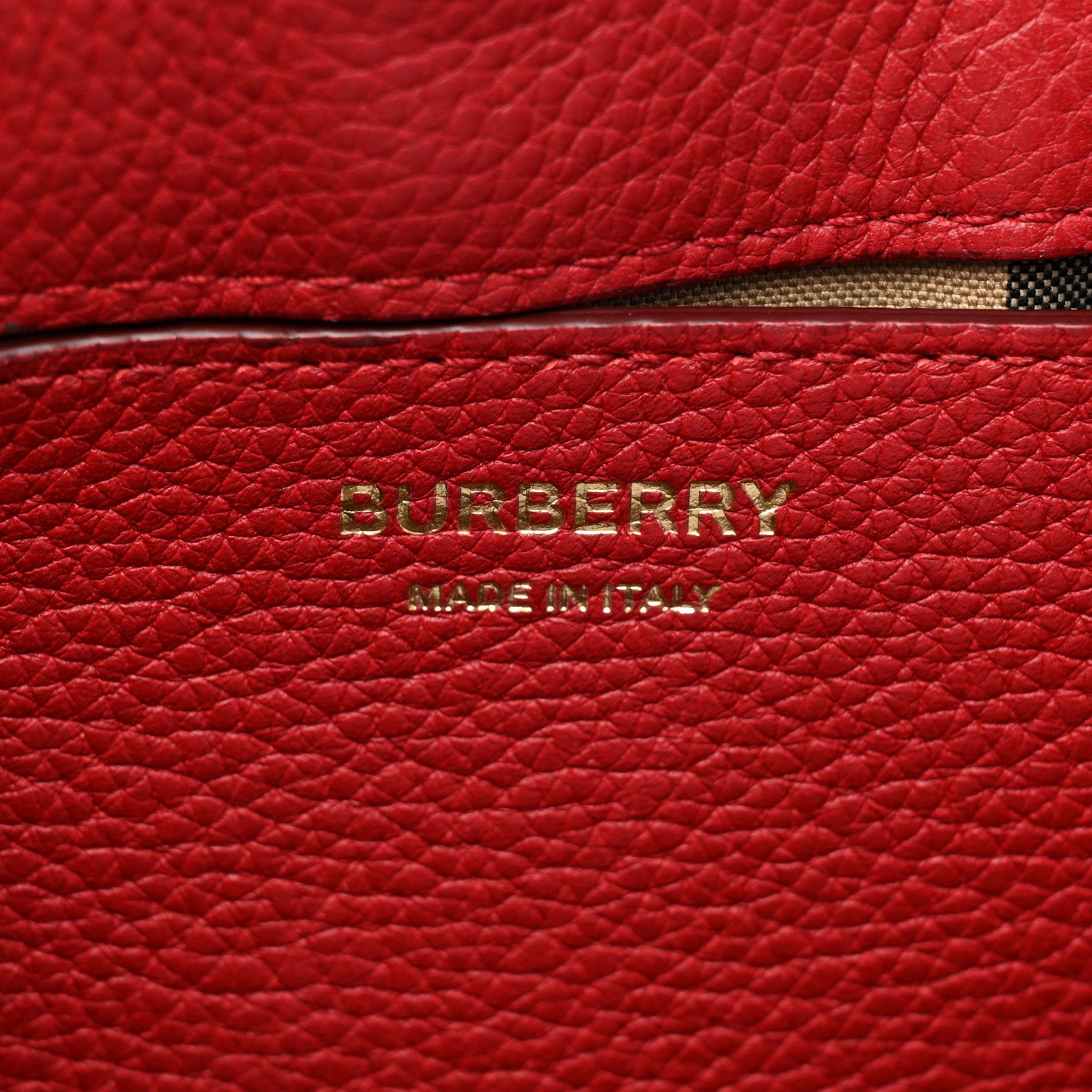 Burberry Calfskin Vintage Check Note Crossbody Bag Carmine Red 6 of 17