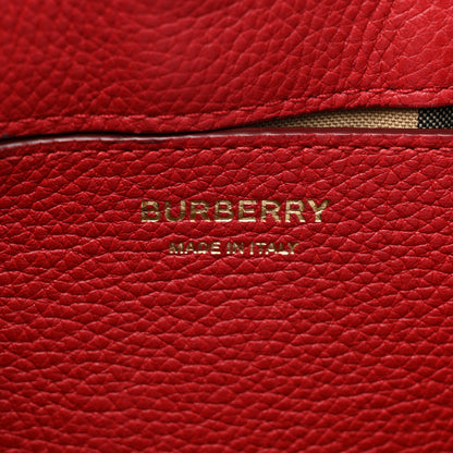 Burberry Calfskin Vintage Check Note Crossbody Bag Carmine Red 6 of 17
