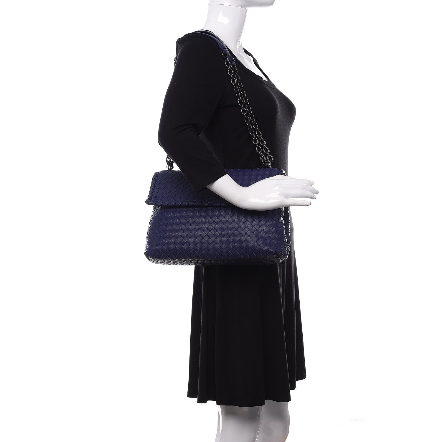 Bottega Veneta Nappa Intrecciato Large Olimpia Bag Atlantic 2 of 8
