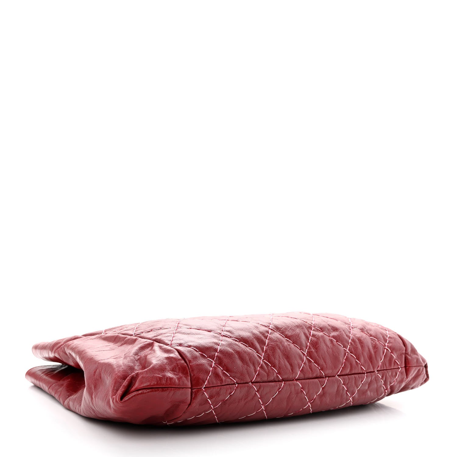 Chanel Glazed Goatskin Double Contrast Stitch Tote Red 4 of 10