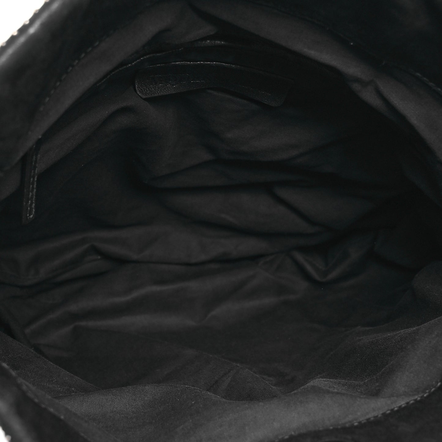 Studded Calfskin Faithful Zip Hobo Black