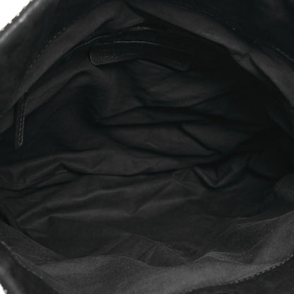 Alexander McQueen Studded Calfskin Faithful Zip Hobo Black 6 of 15