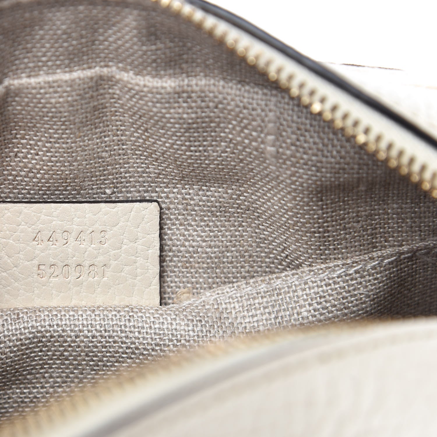 Gucci Monogram Dollar Calfskin Mini Bree Messenger Bag Beige Ebony Avoire 9 of 10