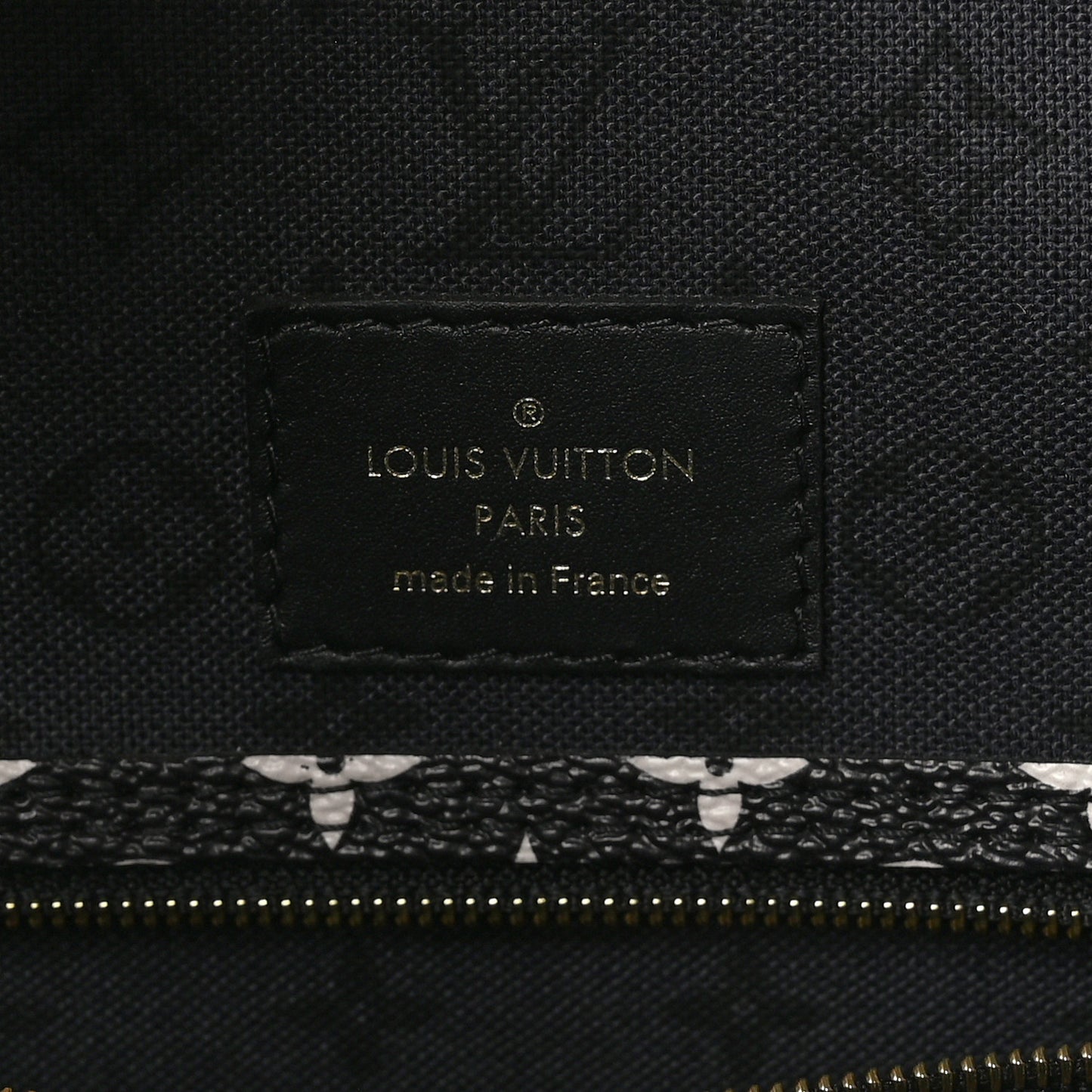 Monogram Giant Crafty Neverfull MM Creme Rouge Black