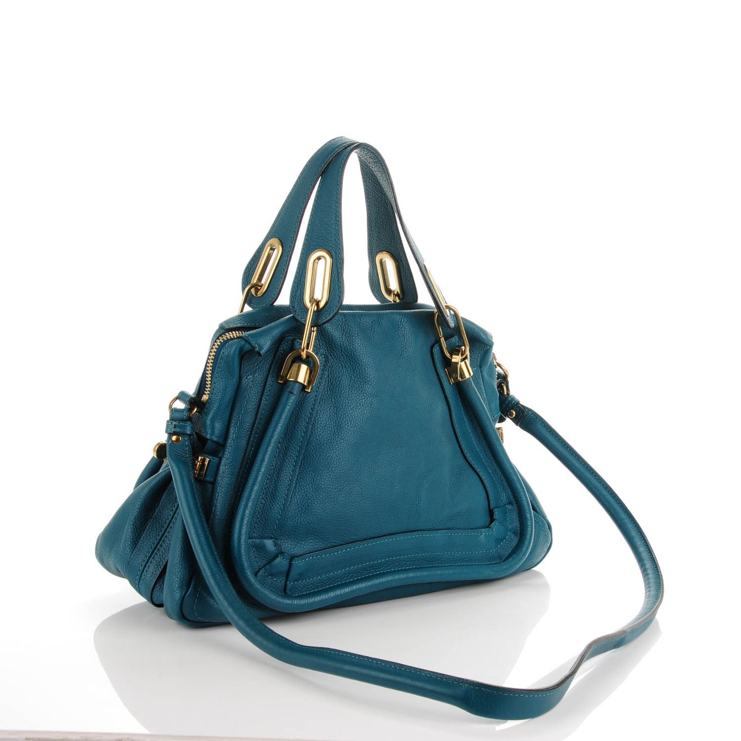 Calfskin Medium Paraty Peacock Blue