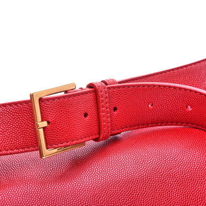 Saint Laurent Grain De Poudre Monogram Belt Bag Rouge Eros 12 of 13