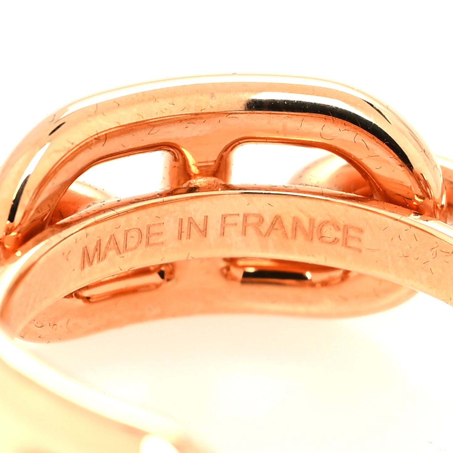 Plated Brass Regate Scarf Ring Plaqué Or Rose