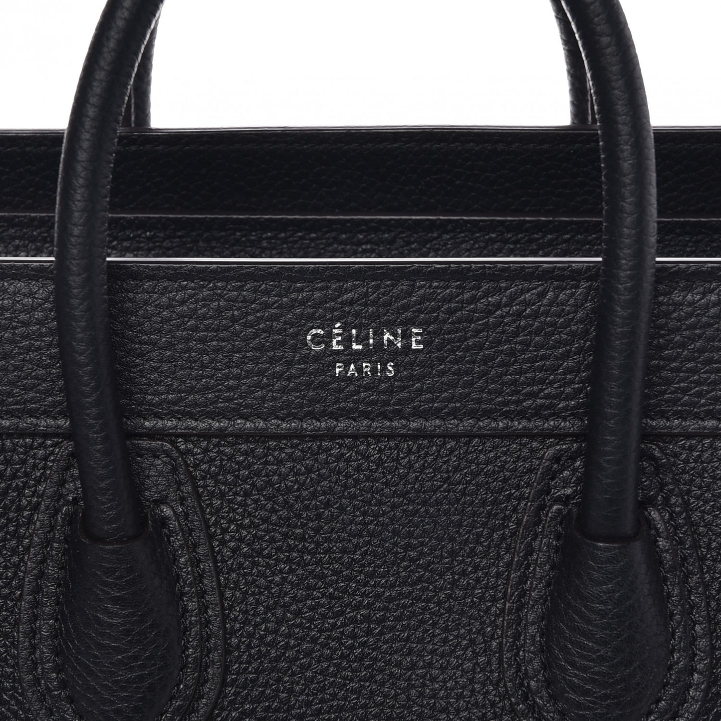 Drummed Calfskin Nano Luggage Black