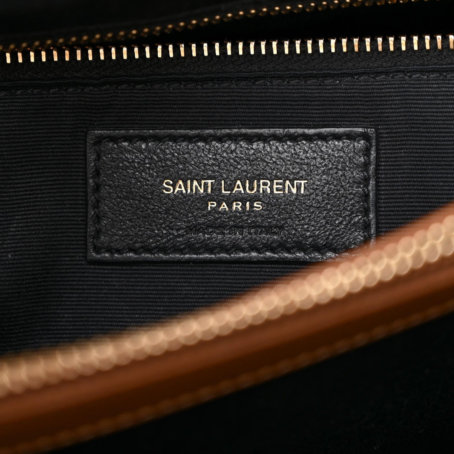 Saint Laurent Calfskin Y Quilted Monogram Medium Loulou Chain Satchel Dark Natural 6 of 13