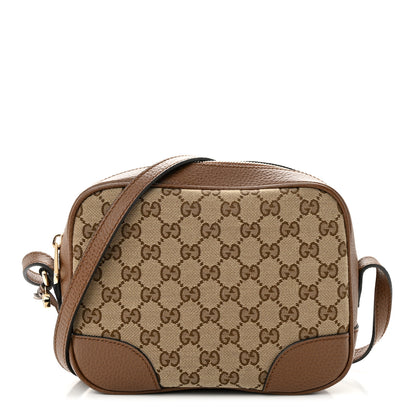 Gucci Monogram Mini Bree Messenger Bag Beige Tabacco 1 of 11