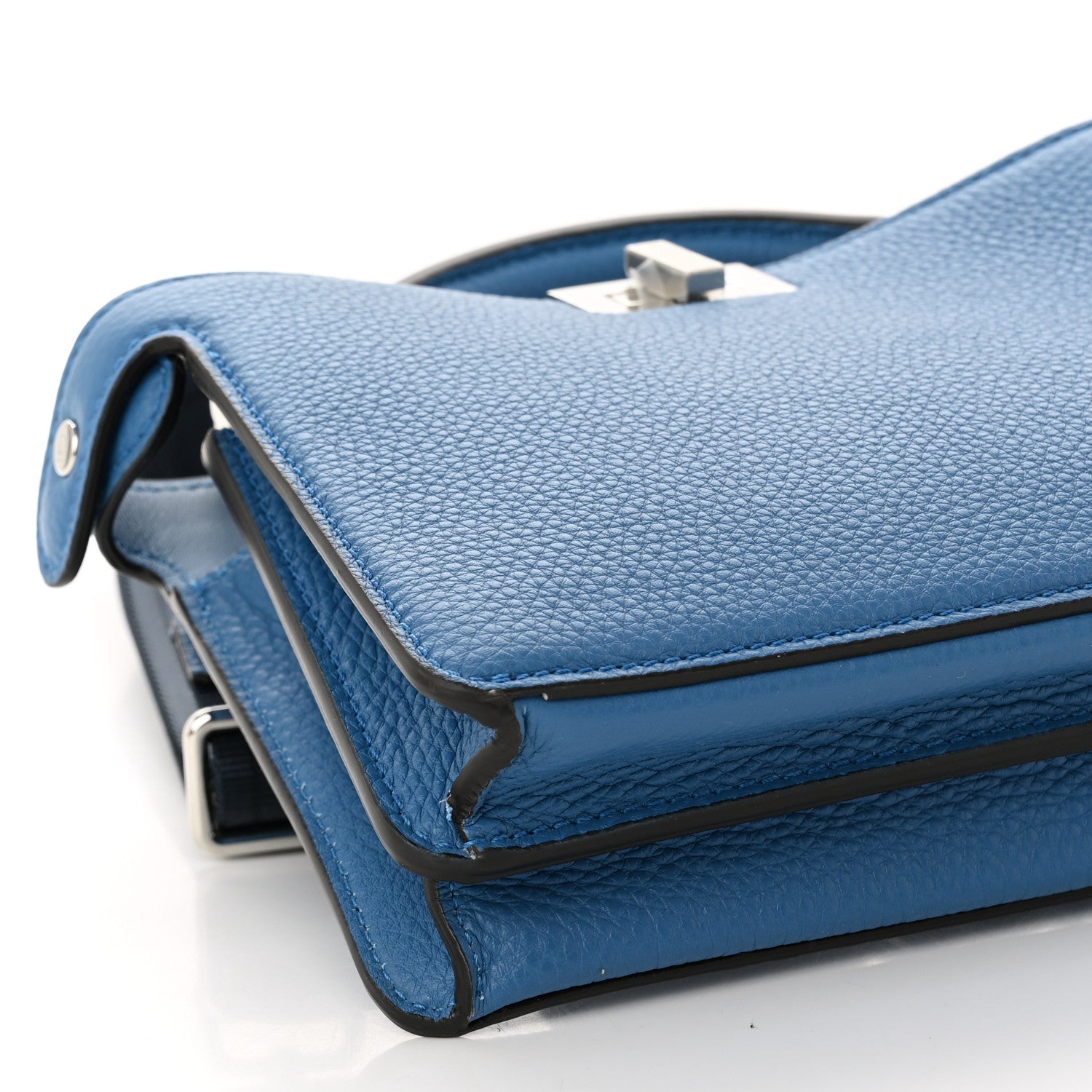 Fendi Cuoio Romano Vitello Cover Bi-Color Peekaboo I See U X Cross Satchel Blue 9 of 10