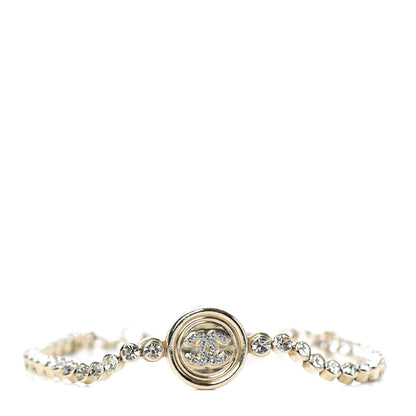 Chanel Crystal CC Chain Bracelet Gold 1 of 4