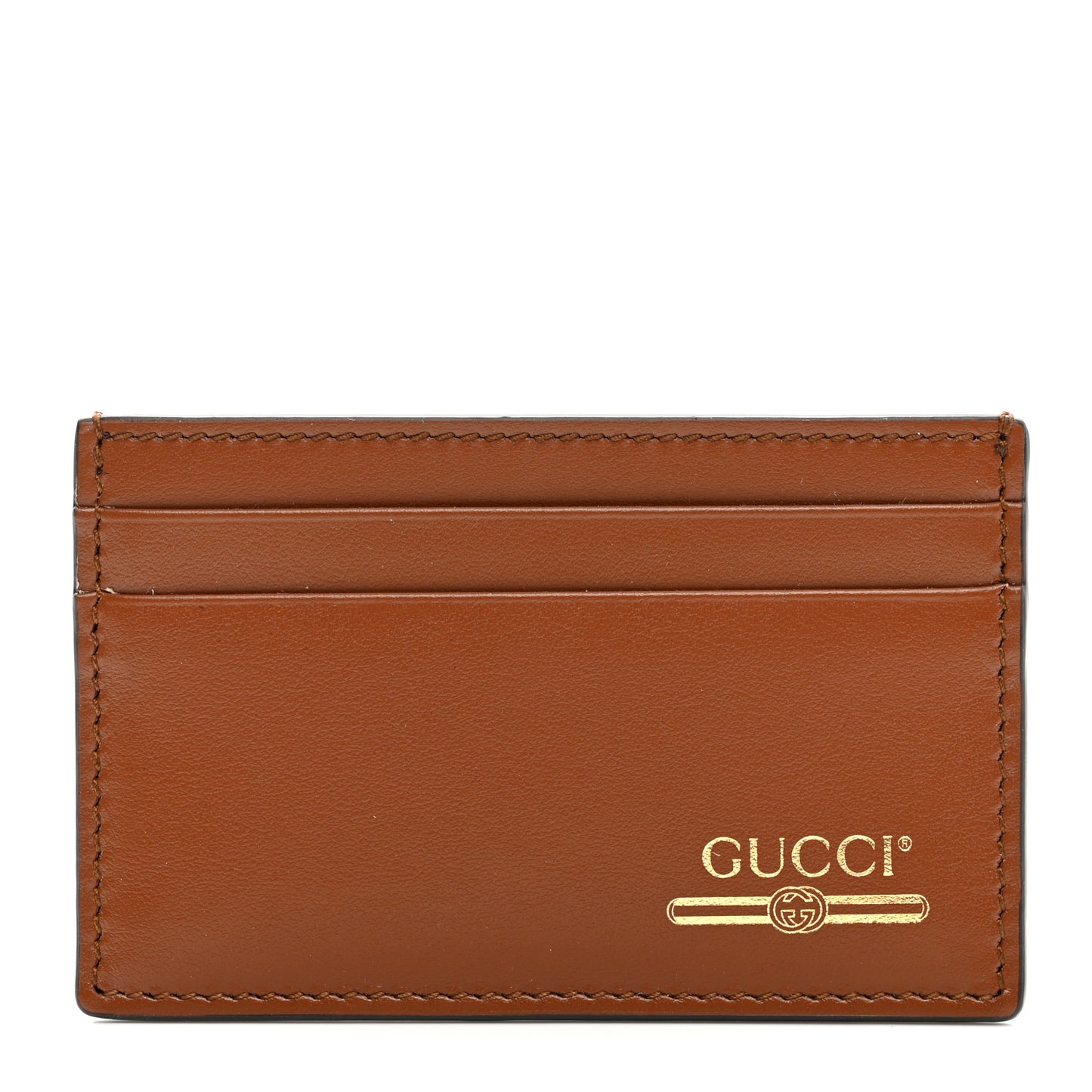 Plutone Calfskin Logo Card Holder Cuir