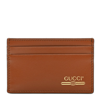 Gucci Plutone Calfskin Logo Card Holder Cuir 1 of 7