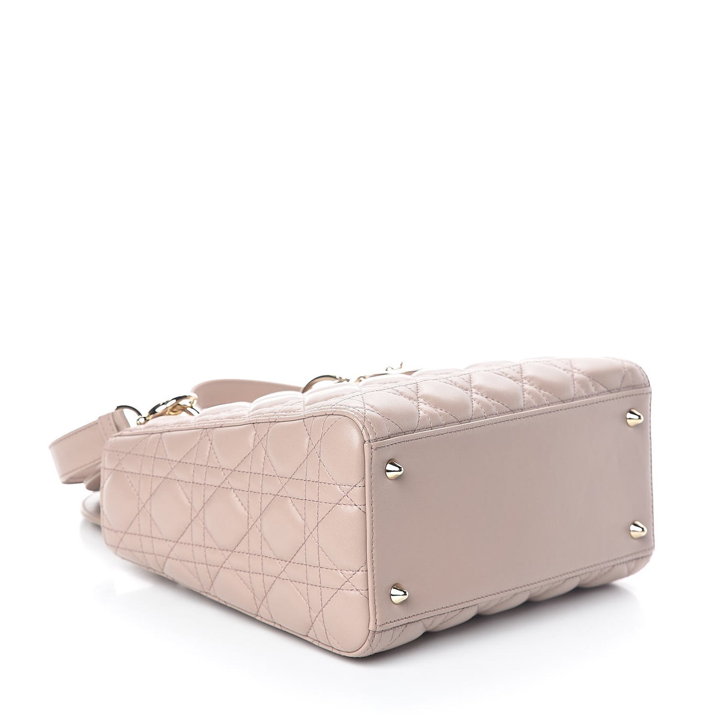 Lambskin Cannage Medium Lady Dior Taupe