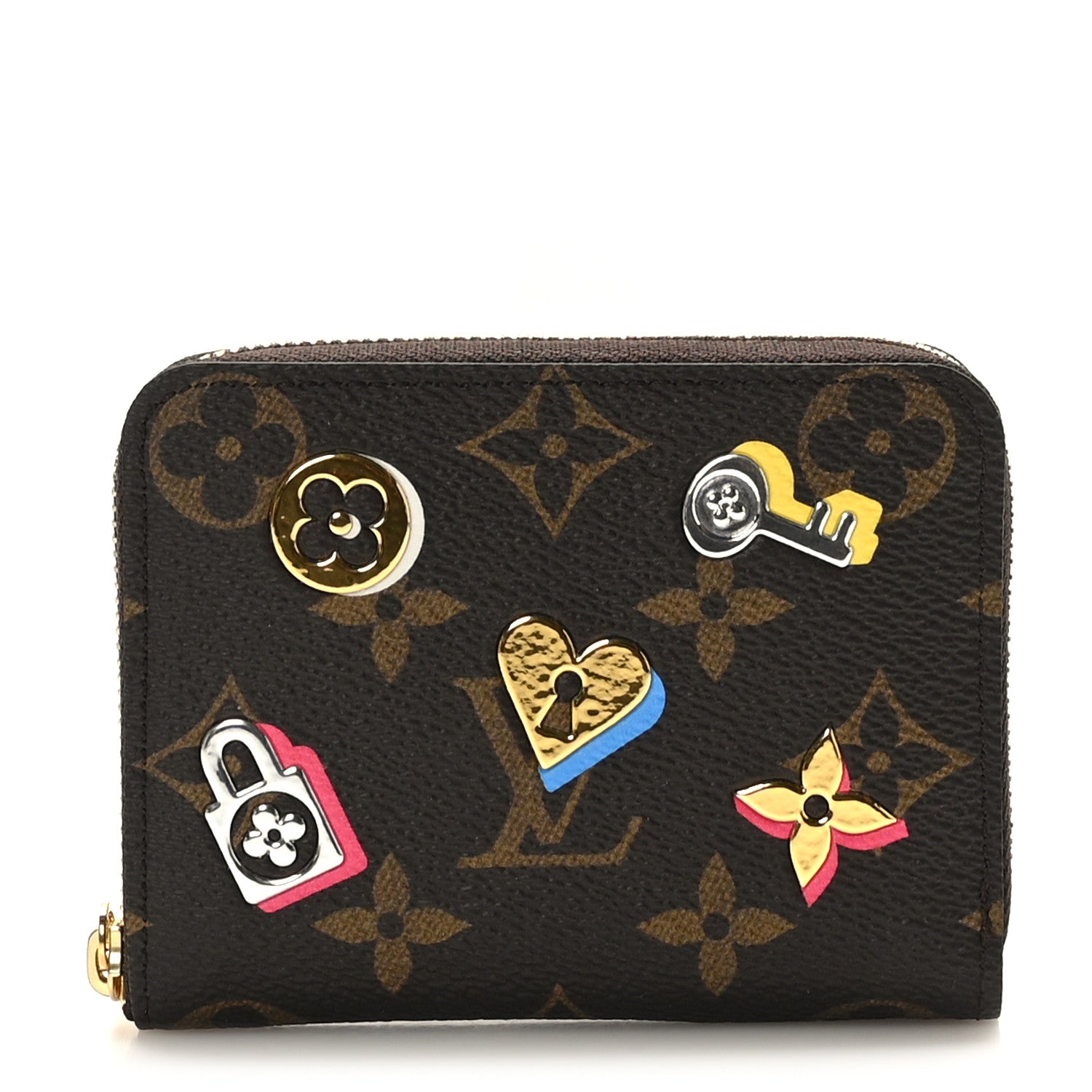 Louis Vuitton Monogram LV Love Lock Zippy Coin Purse 1 of 6