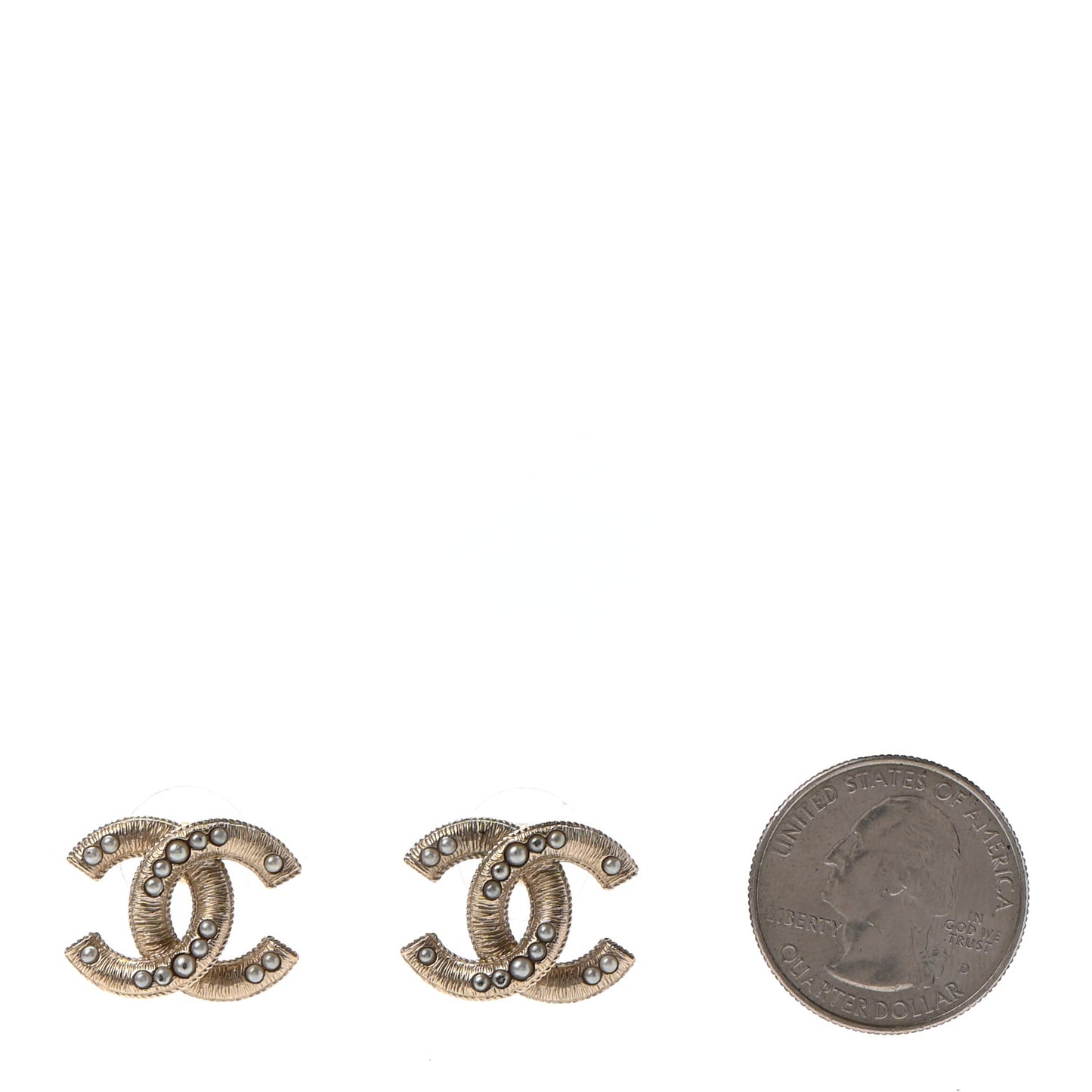 Pearl CC Earrings Gold