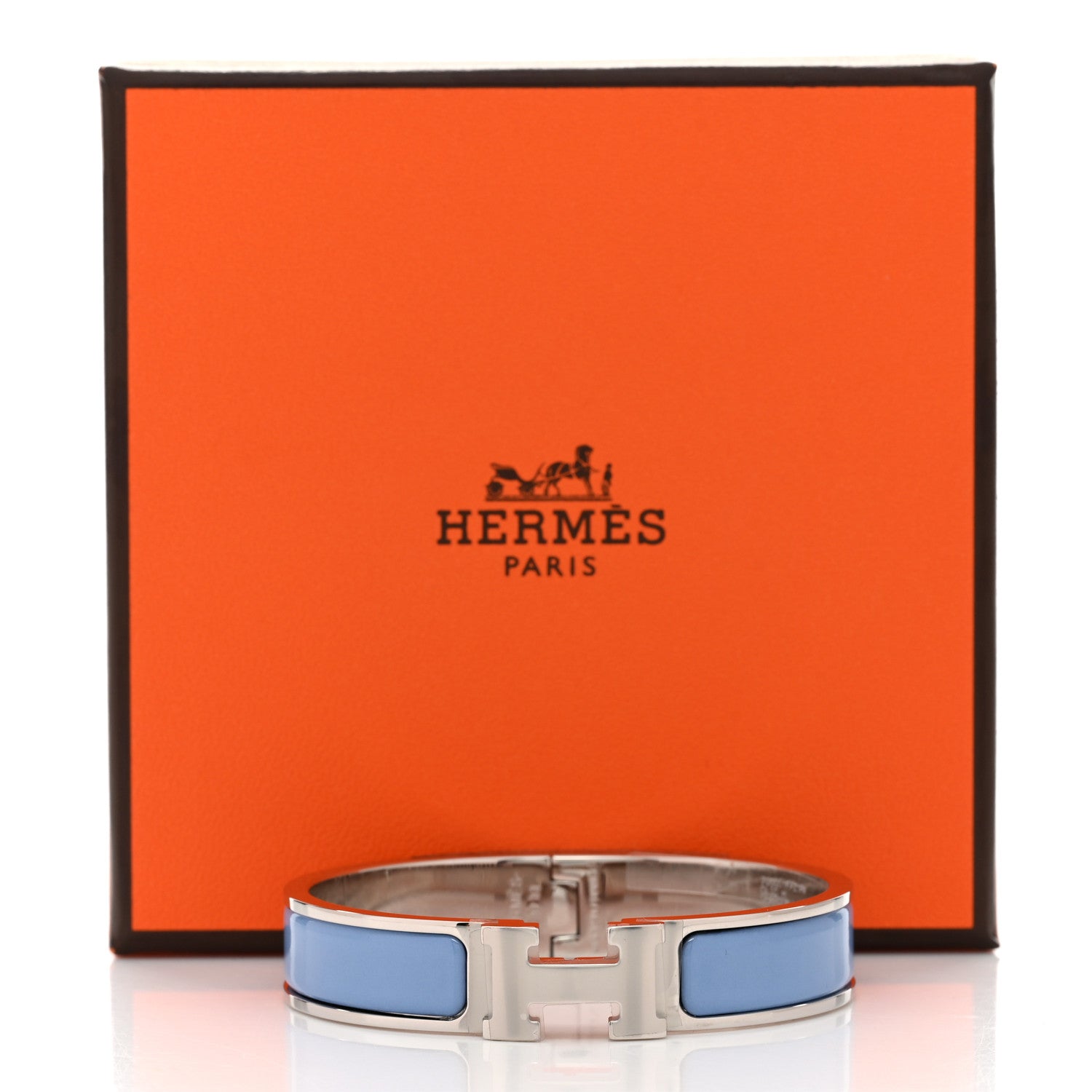 Hermes Enamel Narrow Clic Clac H Bracelet PM Chardon 6 of 6