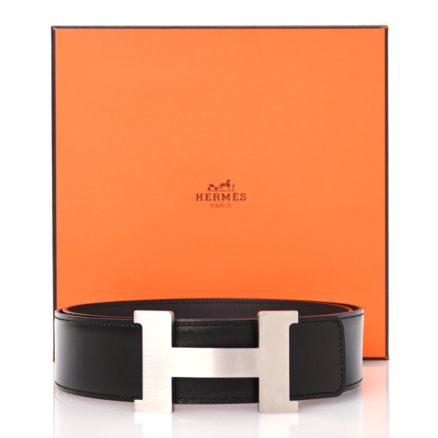 Hermes Box Chamonix 42mm Constance Belt 90 36 Black Chocolate 9 of 9