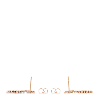 Suzanne Kalan 18K Rose Gold Diamond Baguette Drop Earrings 3 of 5