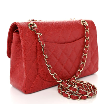 Chanel Caviar Quilted Small Double Flap Red 2 of 9