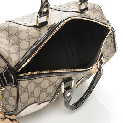 Gucci Monogram Guccissima Hearts Studded Medium Joy Boston Dark Brown 5 of 8