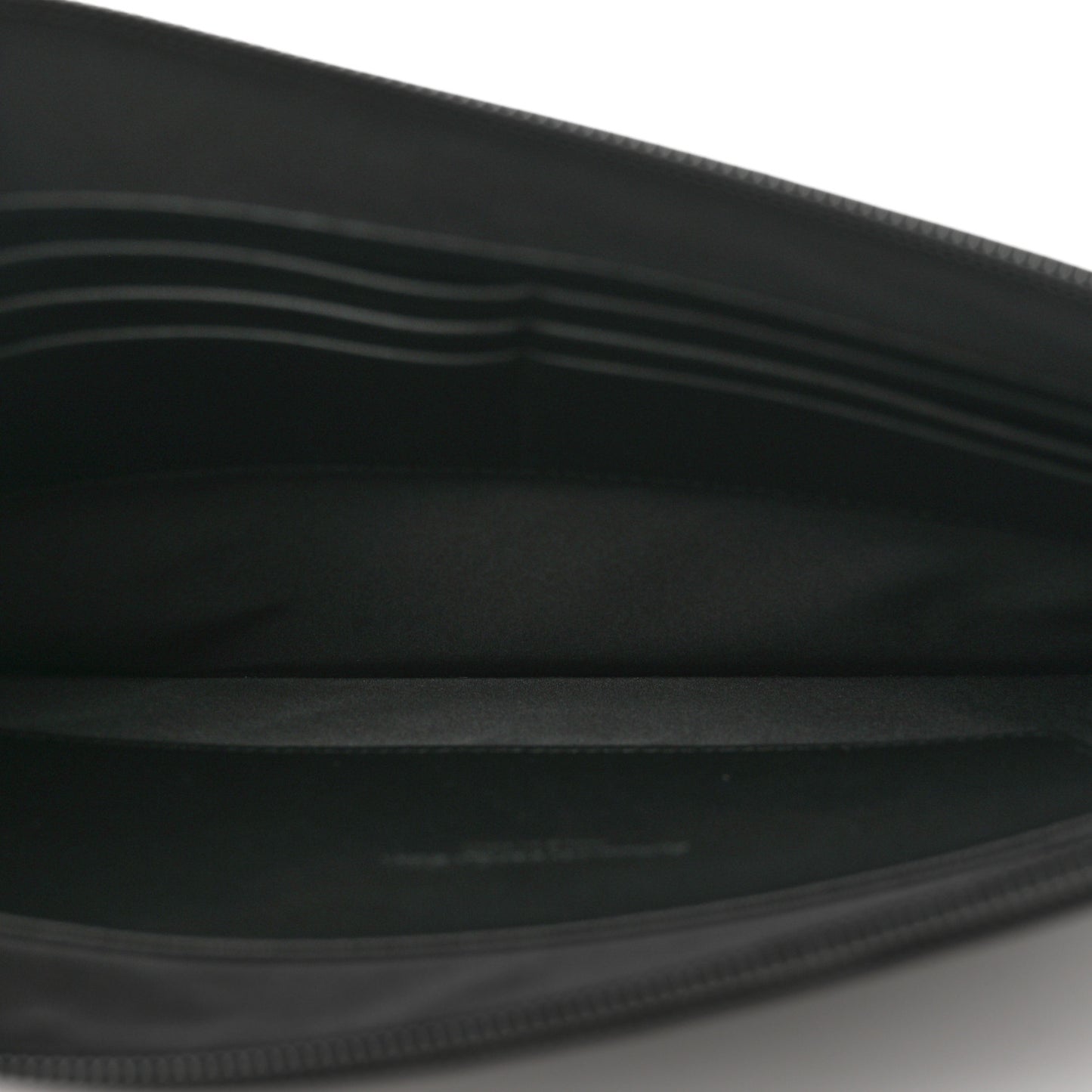 Calfskin Graffiti Zip Pouch Black