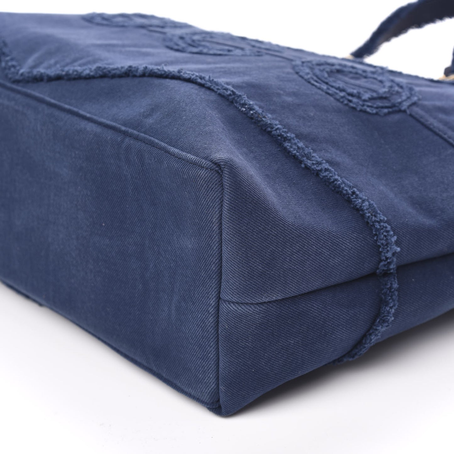 Denim Chevron Coco Tote Navy