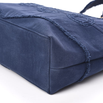 Chanel Denim Chevron Coco Tote Navy 8 of 9