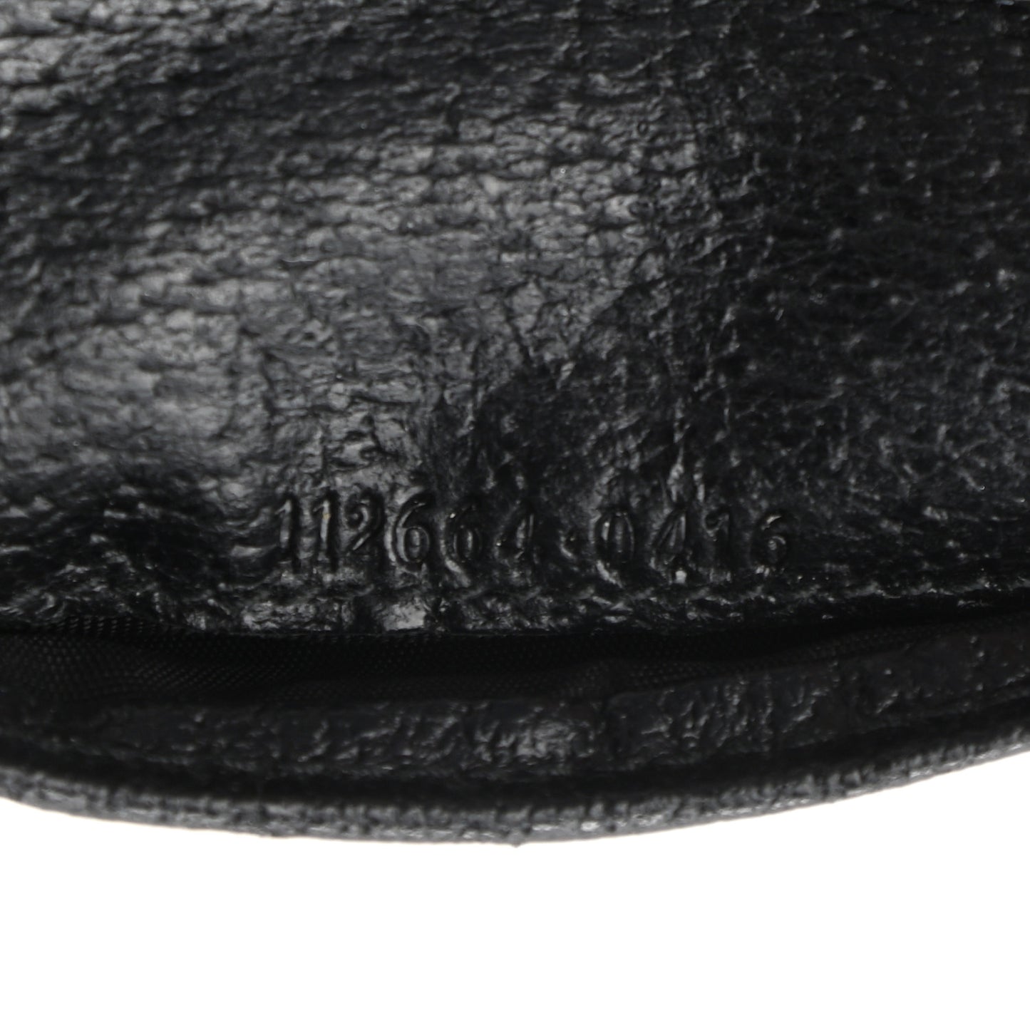Monogram Metal Bar French Flap Wallet Black