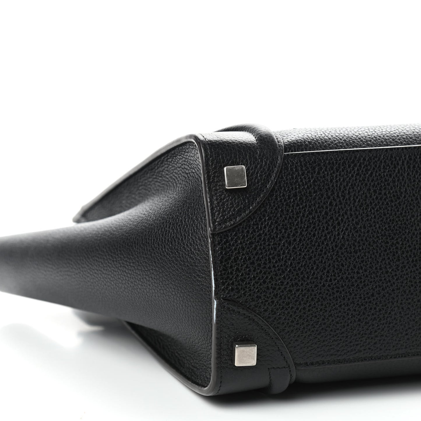 Drummed Calfskin Micro Luggage Black