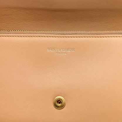 Saint Laurent Calfskin Classic Y Ligne Clutch Dark Beige 6 of 6