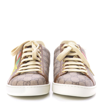 Gucci GG Supreme Monogram Fake/Not Womens Ace Sneakers 39 Beige New Shamarock Brown Sugar 2 of 10