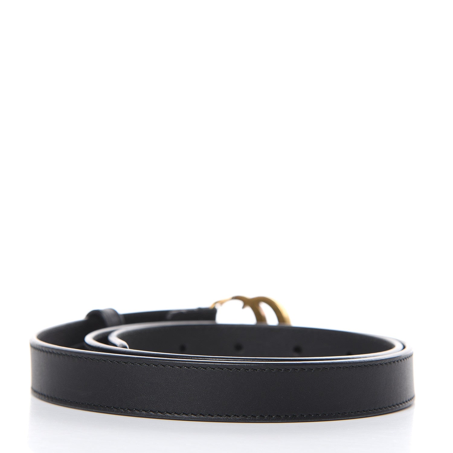 Gucci Calfskin Double G 20mm Belt 80 32 Black 3 of 7