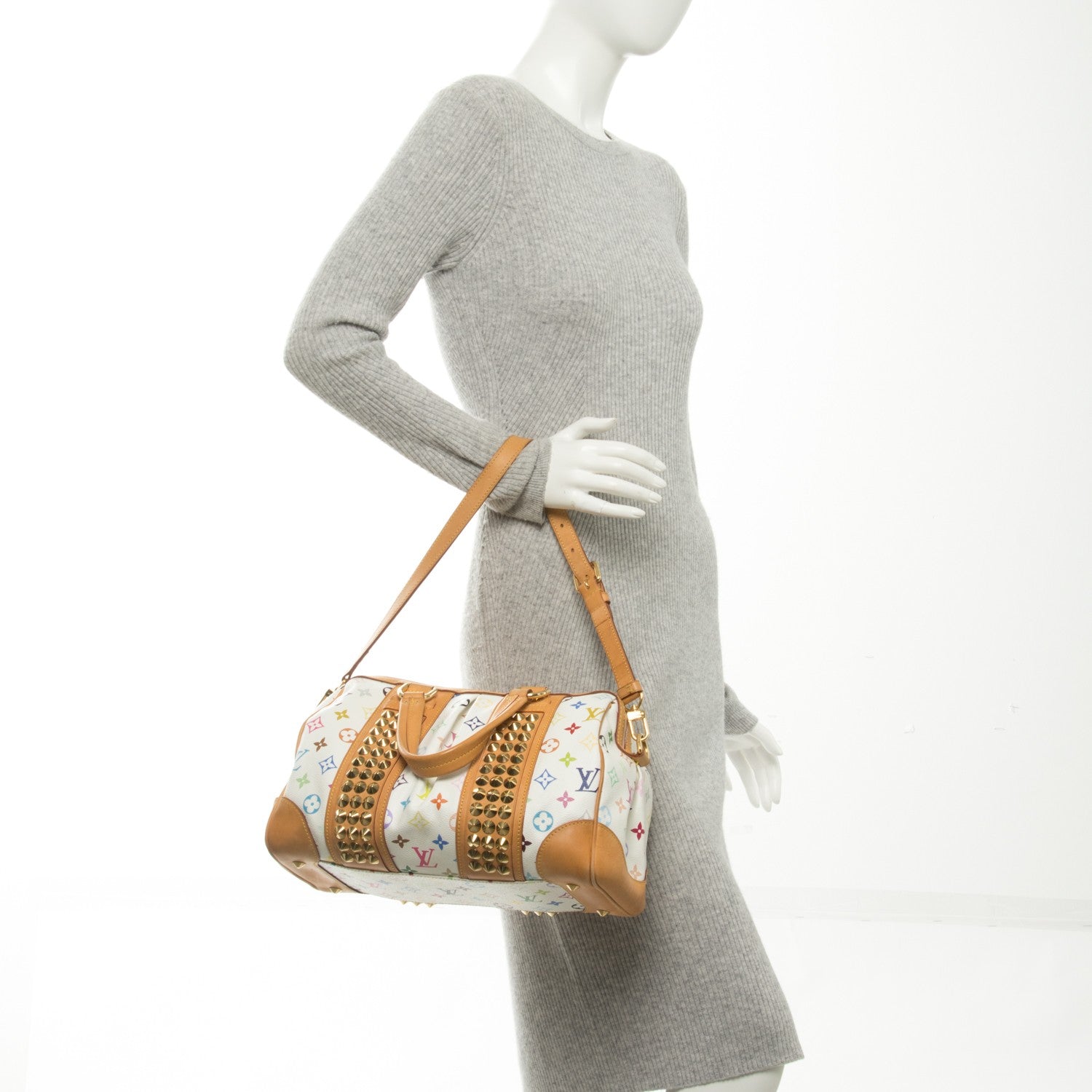 Louis Vuitton Monogram Multicolor Courtney MM White 2 of 7