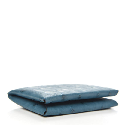 Hermes Ostrich Calvi Cobalt 4 of 7