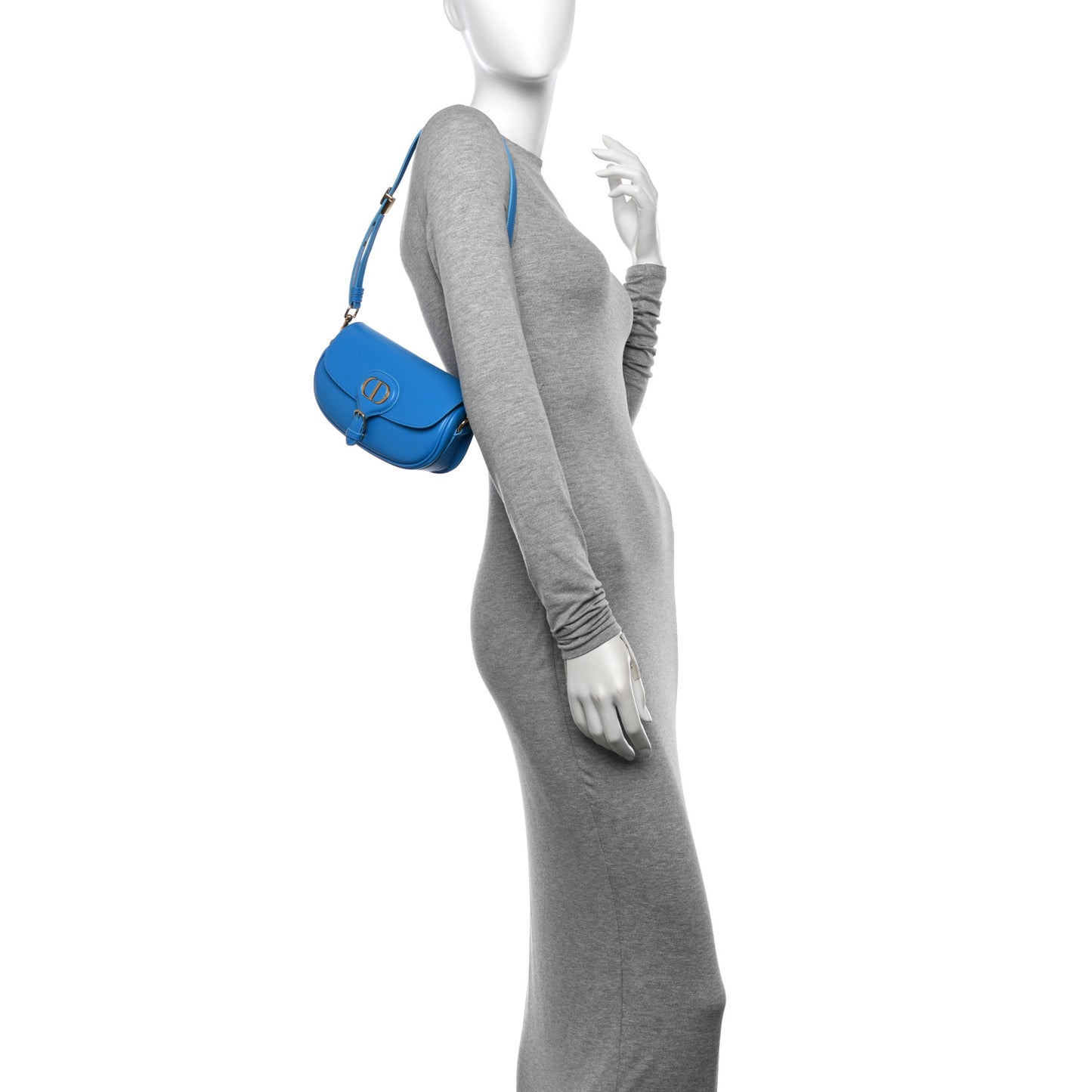 Box Calfskin East West Bobby Bag Reef Blue
