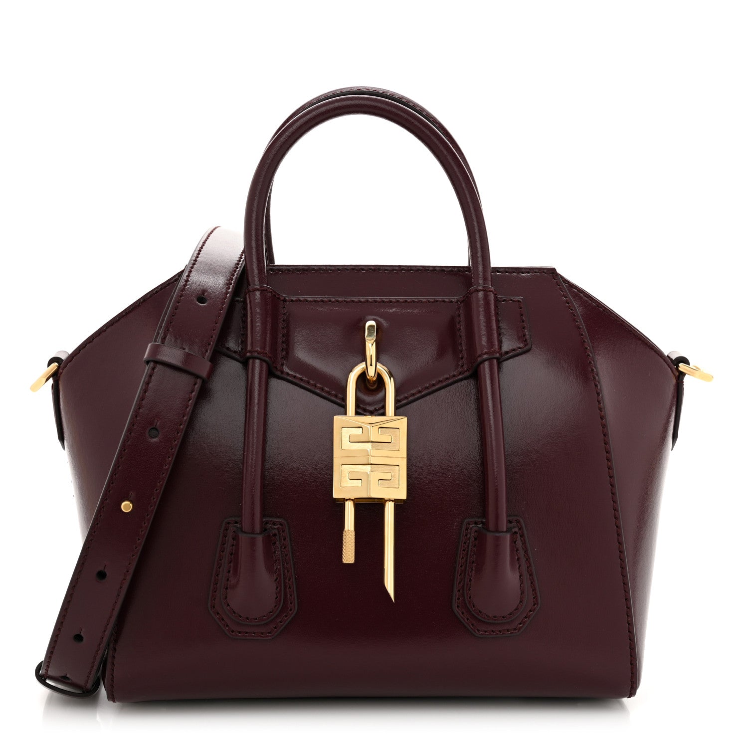 Givenchy Box Calfskin Mini Lock Antigona Oxblood Red 1 of 10