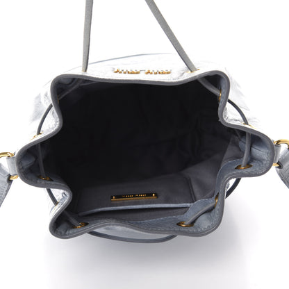 Miu Miu Vitello Shine Bucket Bag Nube 5 of 10