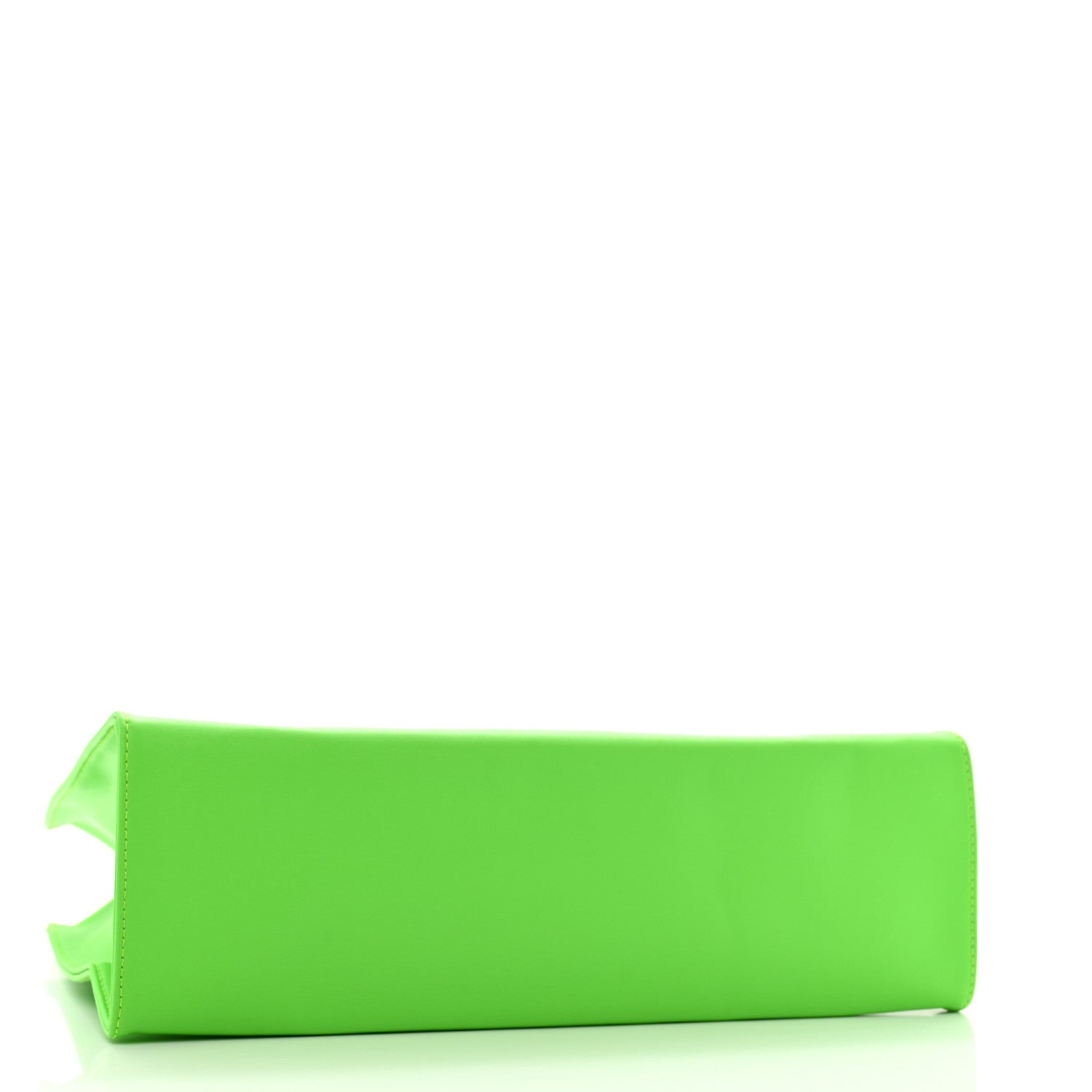 Telfar Vegan Leather Medium Shopping Bag Highlighter Green 4 of 10