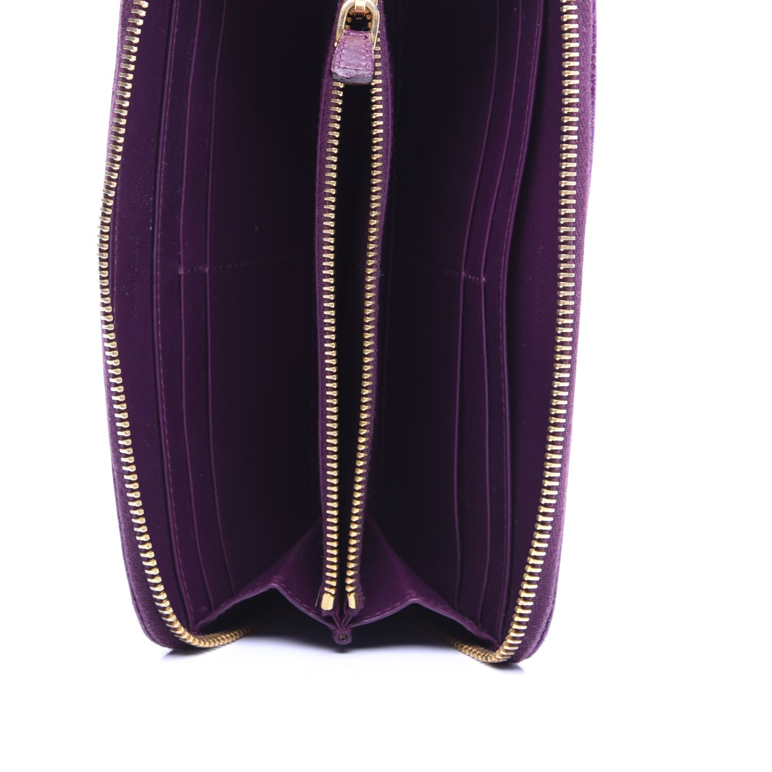 Miu Miu Patent Crocodile Embossed Wallet Purple 5 of 8