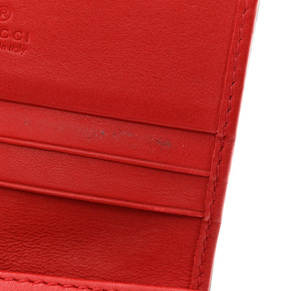 Gucci GG Supreme Monogram Apple Card Case Wallet Beige Multicolor Lobster Red 8 of 11
