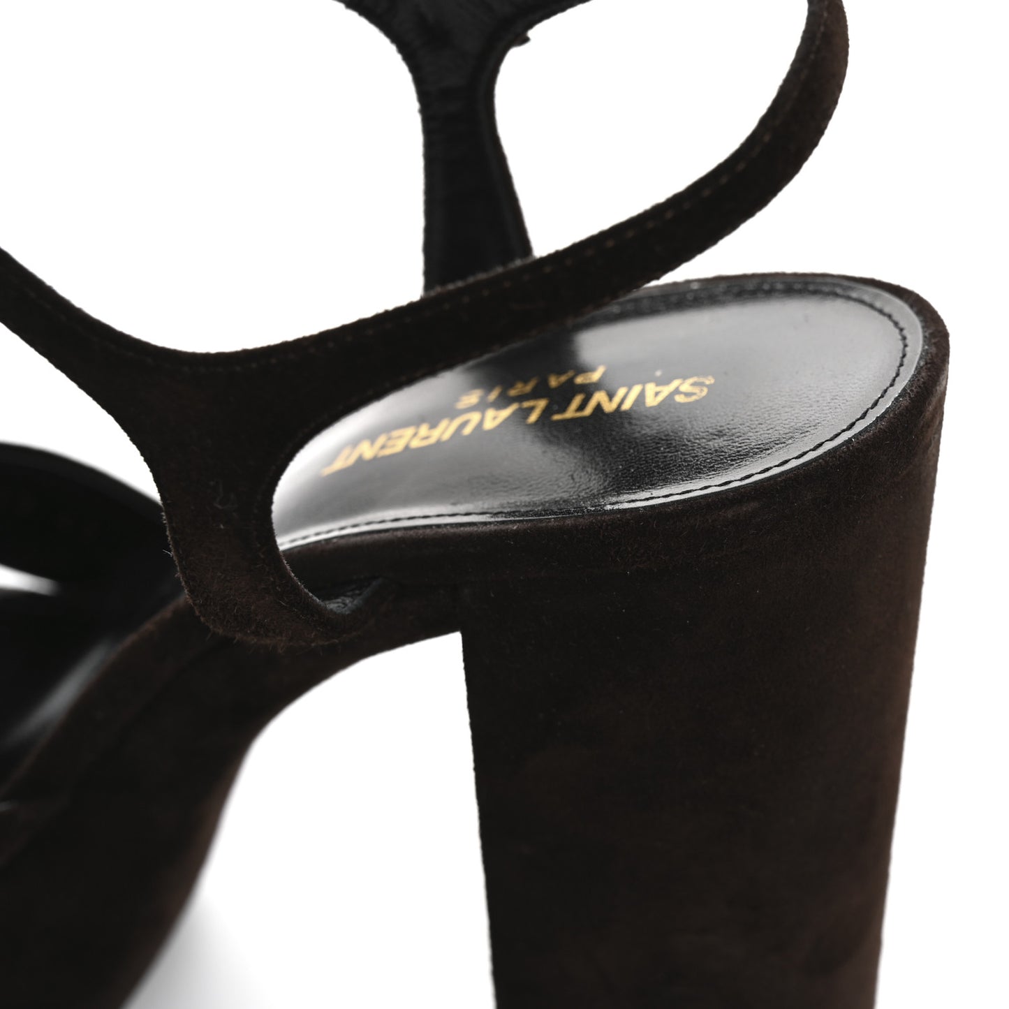 Suede Cachemire Bianca 85 Platform Sandals 41 Coffee