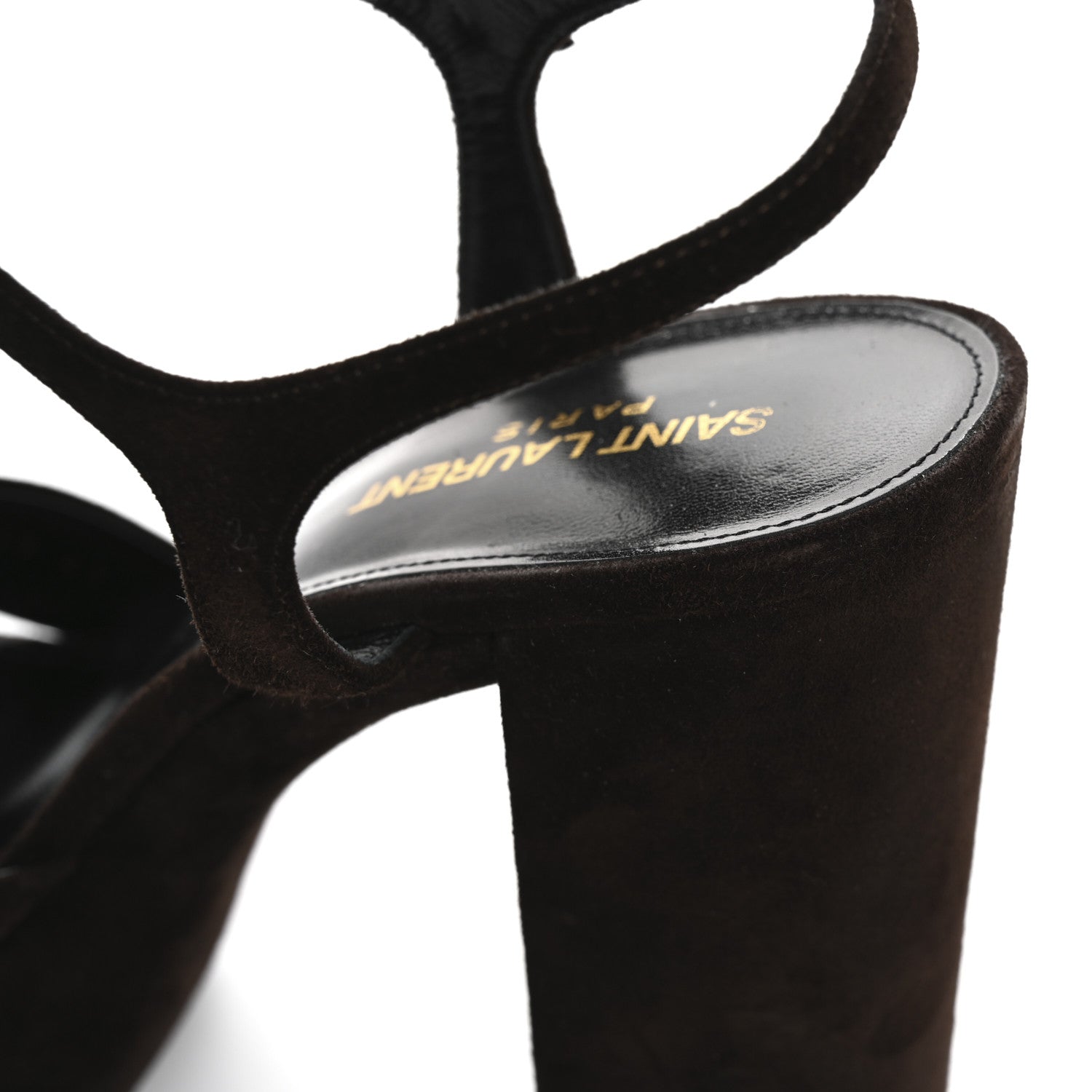 Saint Laurent Suede Cachemire Bianca 85 Platform Sandals 41 Coffee 10 of 13