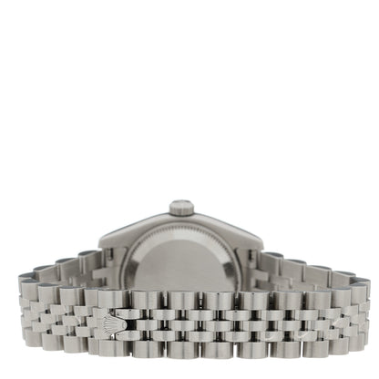 Rolex Stainless Steel 18K White Gold 26mm Oyster Perpetual Datejust Watch Blue Roman 179174 3 of 5