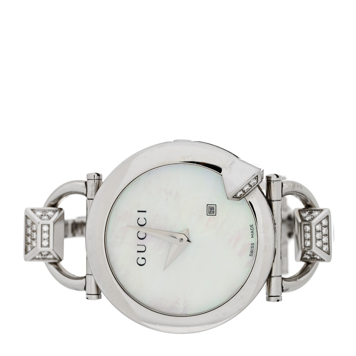 Stainless Steel Diamond Mother of Pearl 35mm Chiodo Quartz Watch