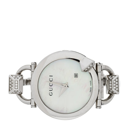 Gucci Stainless Steel Diamond Mother of Pearl 35mm Chiodo Quartz Watch 2 of 5